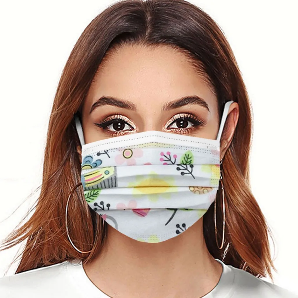 50PC Adult Disposable Sanitary Mask 3-Plys Nonwoven Anti- Dust Anti spray particles Breathable Earloop face In stock | Красота и