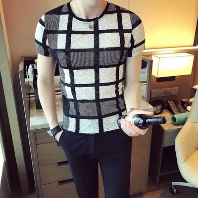 

Men's short sleeve t-shirt fashion casual clothes half sleeve 2339