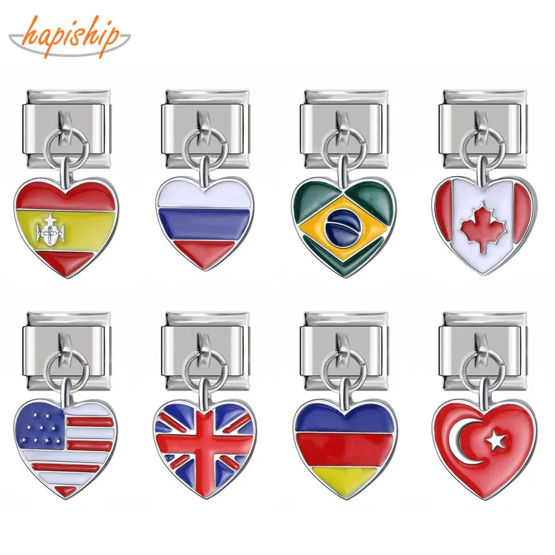 Hapiship оригинальный браслет из нержавеющей стали 9 мм ширина ромашка сердце World