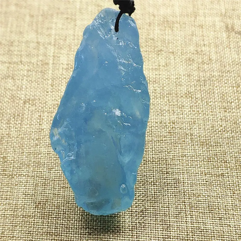 Натуральная синяя аквамариновая подвеска в виде капли воды прозрачный камень