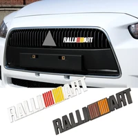 car front grill ralliart logo badge sticker for mitsubishi asx triton outlander attrage mirage xpander lancer auto accessories
