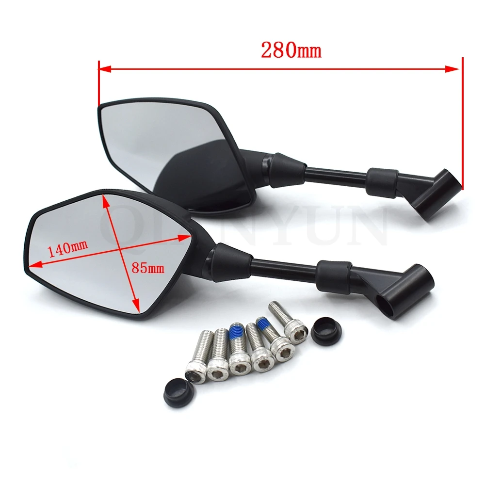 

Universal black 8mm 10mm motorcycle rearview mirror side mirror For Yamaha MT-01 MT-03 MT-07 MT-09/SR/FZ-07 FZ-09 MT-10