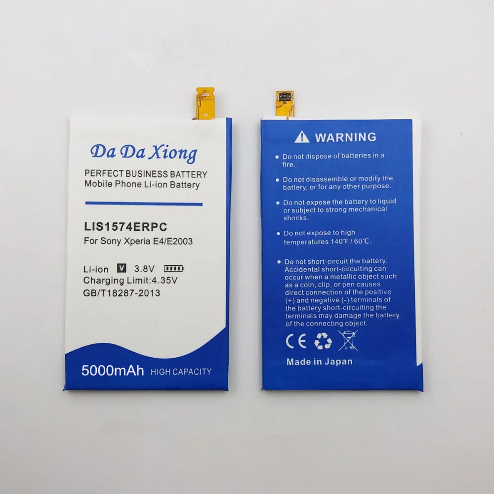 Литий ионный аккумулятор 5000 мАч LIS1574ERPC для телефона Sony Xperia E4 E2003 E2033 E2105|battery for|battery
