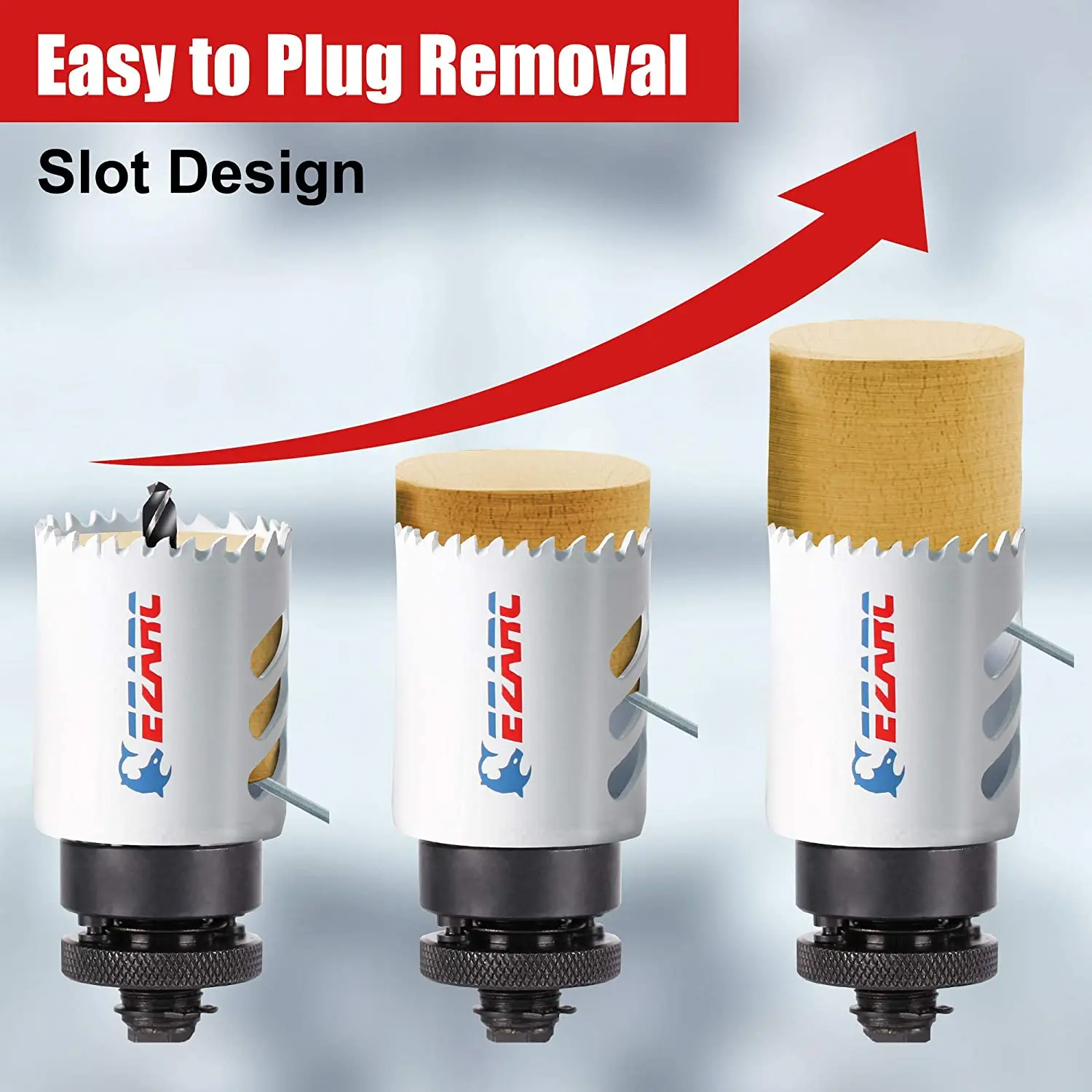 Набор кольцевых пил EZARC из 7 предметов комплект двух металлов с оправками для