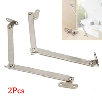 2pcs stainless steel folding pull rod cabinet cupboard furniture doors close lift up stay support hinge kitchen furniture hardwa