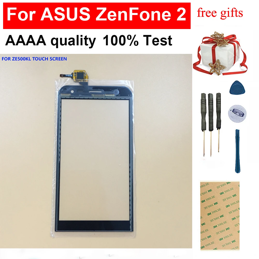100% Test Black For ASUS ZenFone 2 Laser ZenFone2 ZE500KL Front Touch Screen Digitizer Panel Glass Sensor Replacement | Мобильные