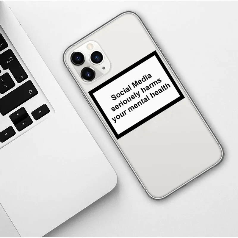 Роскошный дизайнерский чехол с надписью Social Media для iphone 11 XS Pro MAX XR 6 s 7 8 plus модный