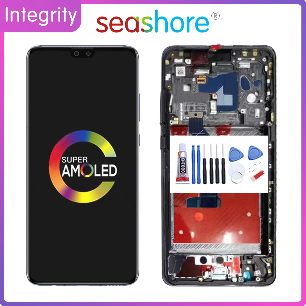 100% оригинальный сенсорный жк-экран для HUAWEI Mate 30 дигитайзер в сборе Huawei дисплей с