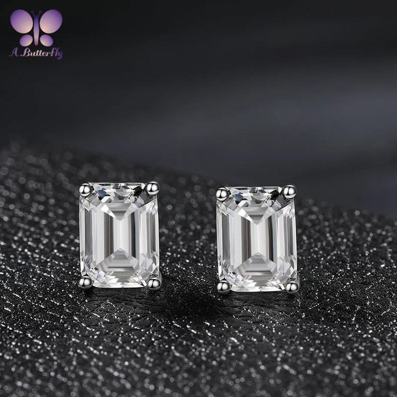 Серьги из серебра 925 пробы с высокоуглеродистым камнем 6 х8 мм|Серьги-гвоздики| |