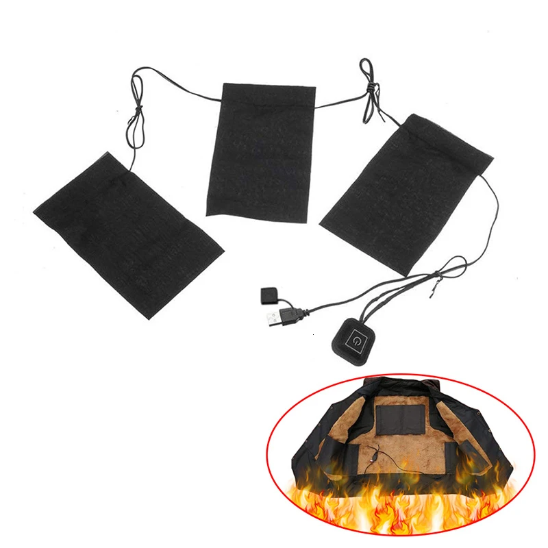 5 шт. USB электрическая куртка с подогревом грелки для улицы теплые зимние