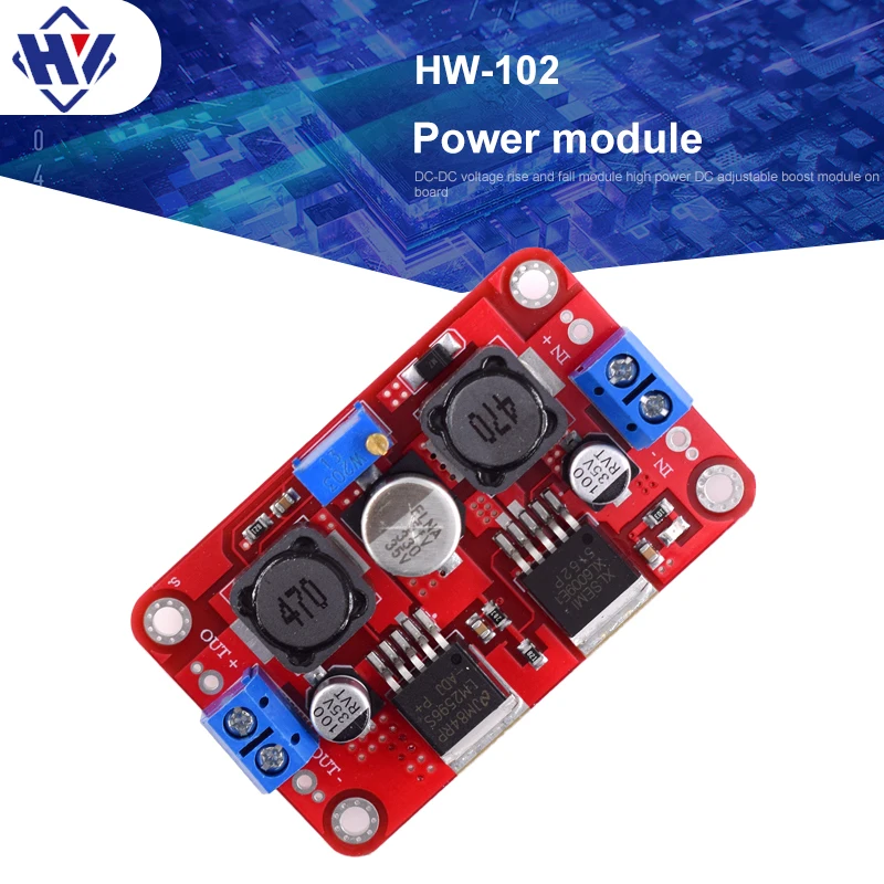 

LM2577S To LM2596S Dual-chip Automatic Converter DC Solar Buck-boost Voltage Module High-power Adjustable Vehicle Power Module