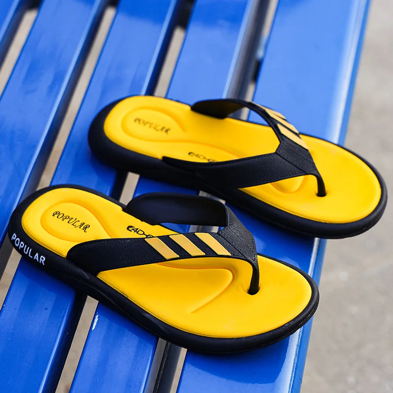 

Brand Soft Men Slippers Shoes Flat Non-Slip Summer Flip Flops Fashion Male Sandals Outdoor Mens Beach Water Shoes Man Slipper