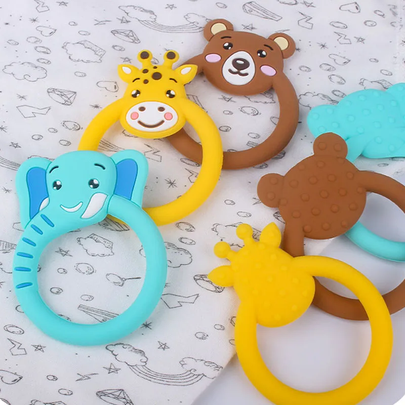Chupete de silicona con dibujos animados para beb&eacute;, cuidado de la dentici&oacute;n, sin BPA, collar de juguete-1