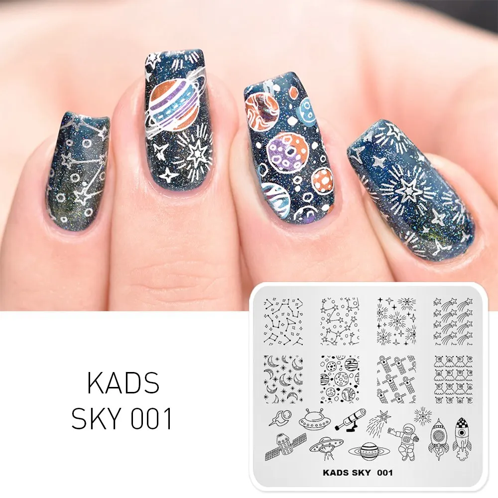 KADS Sky тема дизайн ногтей шаблон различные созвездие шаблон для печати ногтей штамповки пластины для DIY украшения ногтей - Цвет: SKY 001