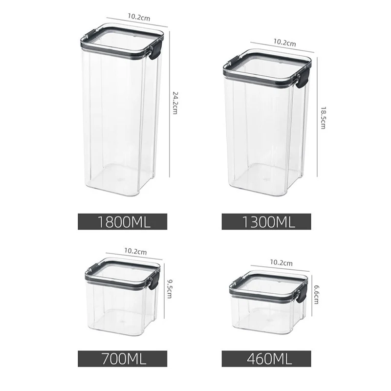 Китайский квадратный прозрачный кухонный органайзер и контейнер для хранения