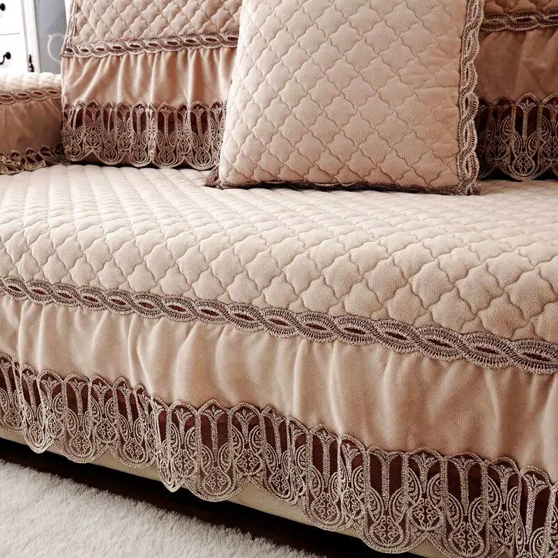 

Sofa with Telescopic Sleeve, Flannel, Soft Feeling, Lace 15 Cm, 1 Piece