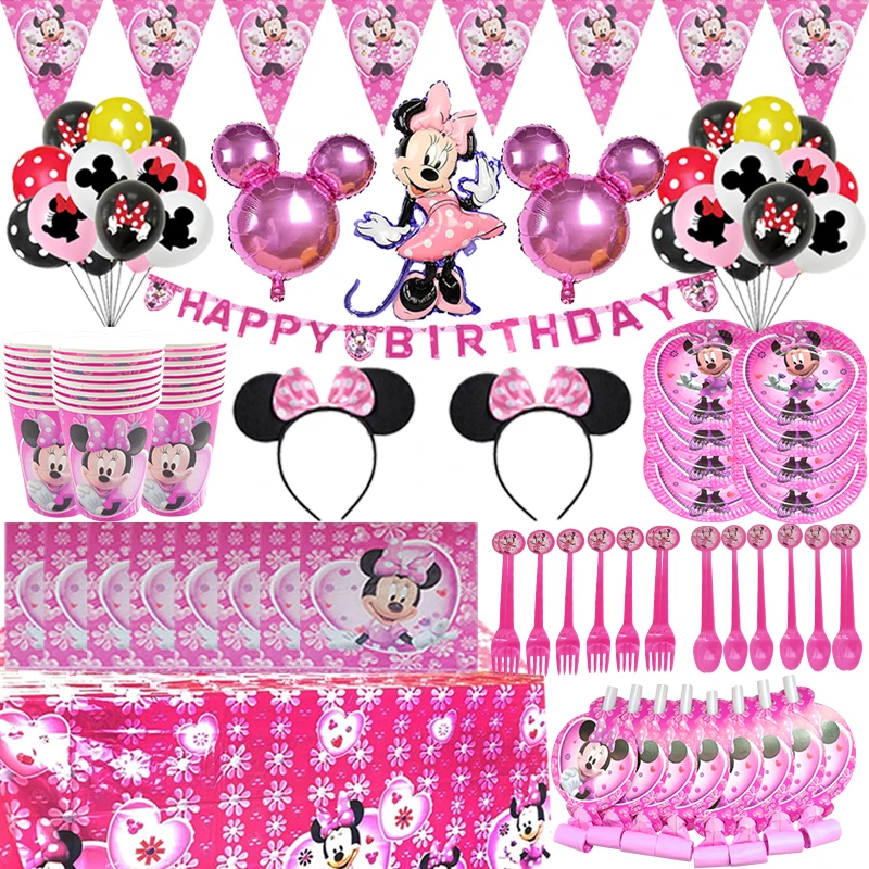 

Набор одноразовой посуды «Минни Маус» для девочек