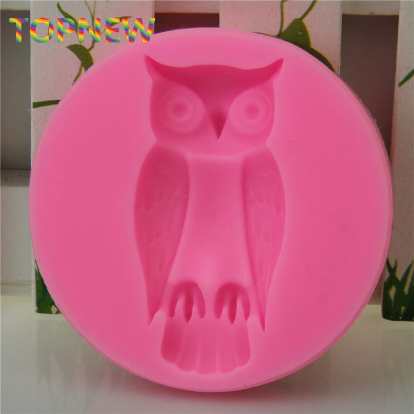 Гибкая силиконовая 3D форма в виде совы для украшения тортов помадки из