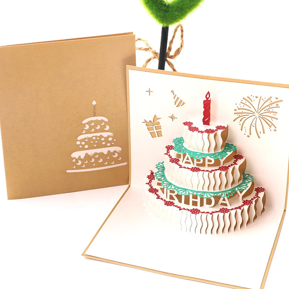 Поздравительная открытка 3D открытки-подарок праздничные подарки подарок на день