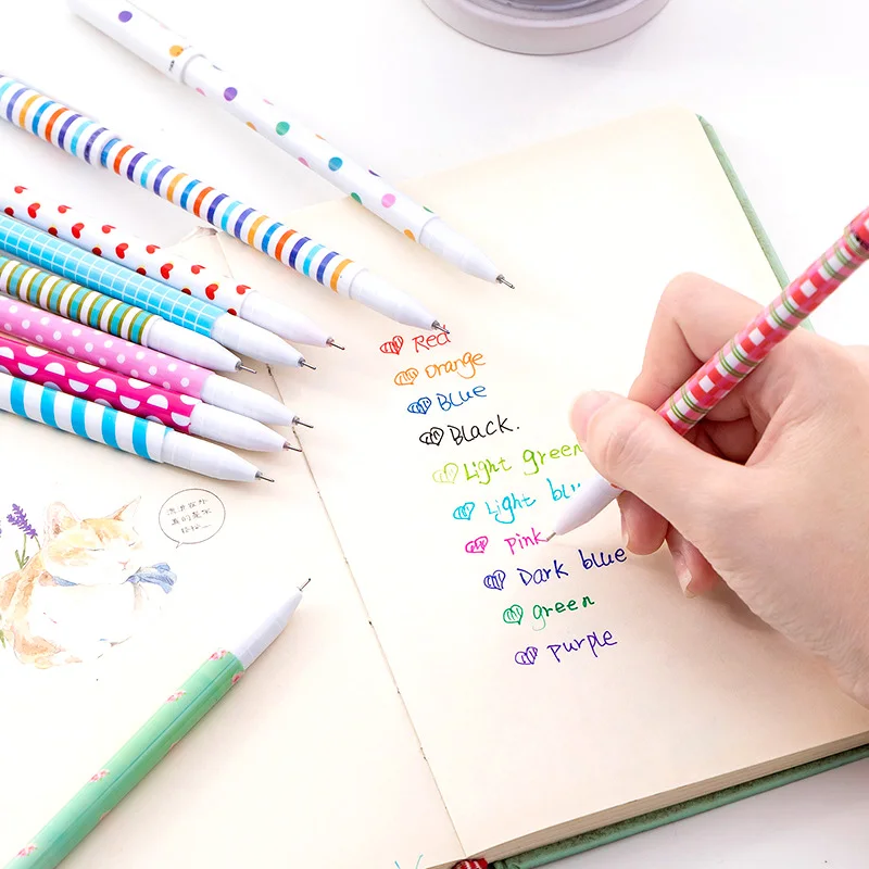 Набор гелевых ручек для мальчиков и девочек 50 цветных (10 в коробке) корейские