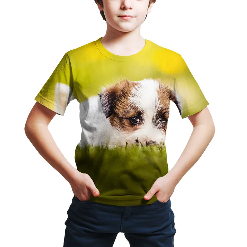 

Latest Cat And Dog Cartoon Animals 3D Print Children's Summer Short Sleeve T-Shirt Boy Girls T-Shirt Tops Fashion Streetwear