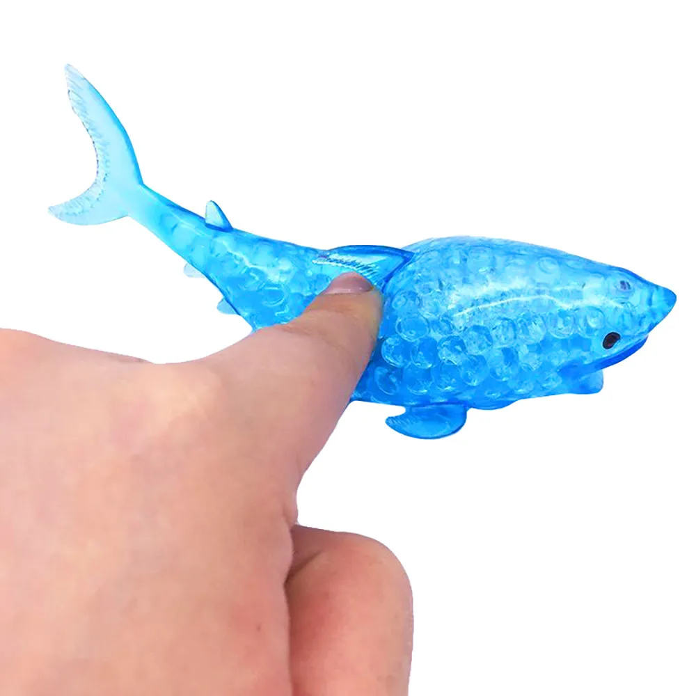 

14CM Squeeze Jouets Spongy Sharks Bead Stress Ball Toy Squeezable Squishies Toy Stress Relief Toys Decompression Juguetes Boys