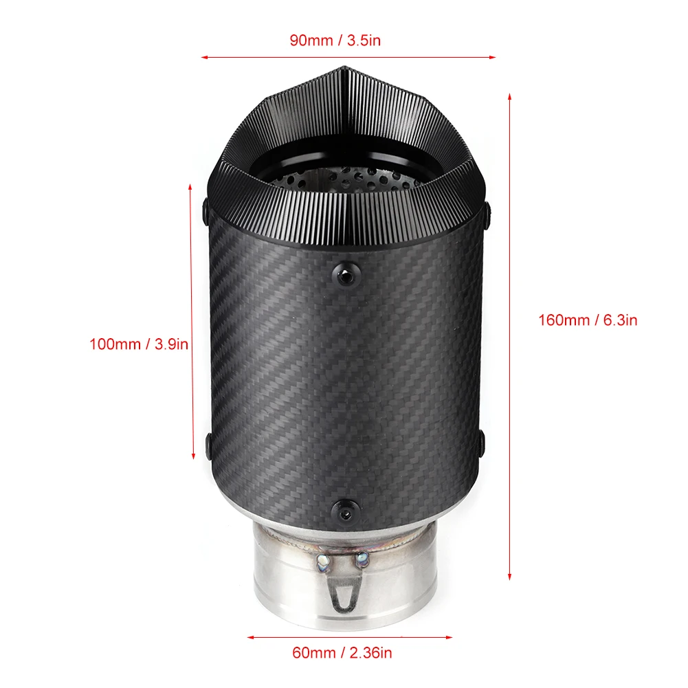 Универсальная выхлопная труба для мотогонок 60 мм 400 дюйма Модифицированная