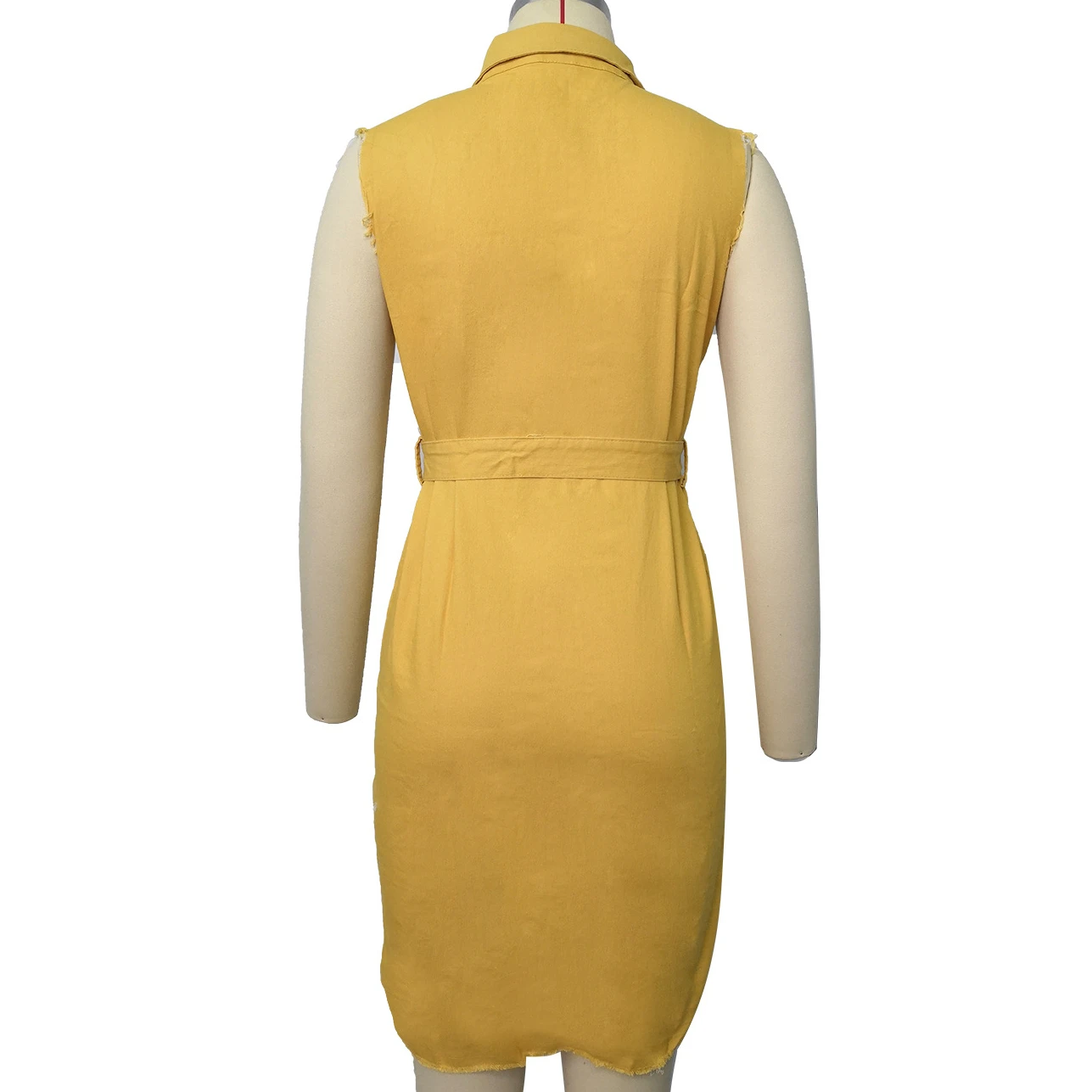 

Casual Women Summer Dresses Bow Sashes Evening Party Streetwear Bodycon Dress Frayed Denim Dress Plus Size Vestido De Mujer