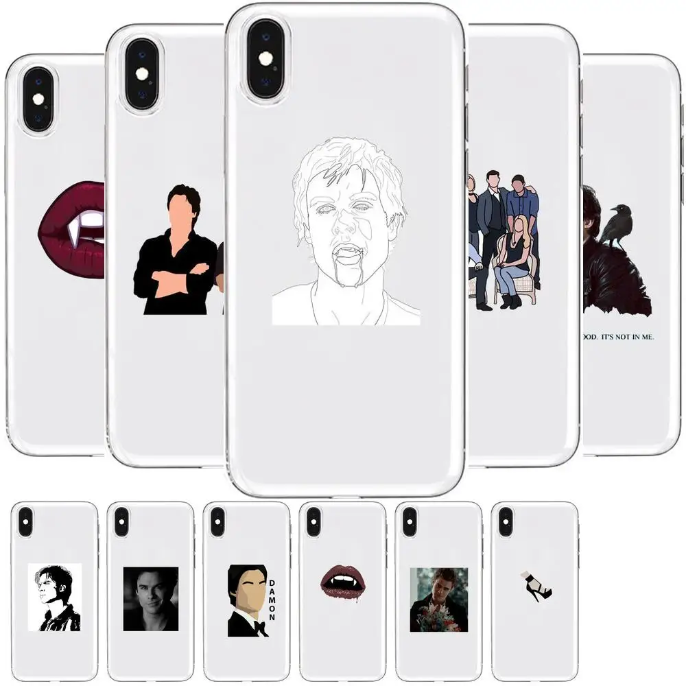 

The Vampire Diaries Transparent Phone Case For XiaoMi Redmi Note 10 9S 8 7 6 5 A Pro T Y1 Anime Cover Silicone Pre funda