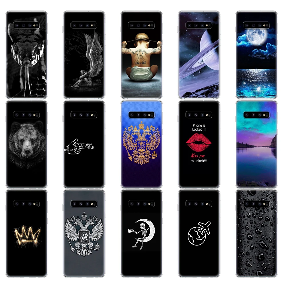 Case For Samsung Galaxy S10 Plus Silicon TPU Cover E G975F SM-G973F Protective Back | Мобильные телефоны и аксессуары
