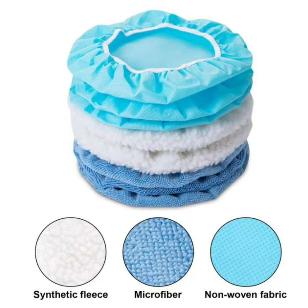 

10Pcs 9-10 Inch Car Microfiber Polisher Bonnets Polishing Pads Wax Wash Buffer for House Auto Polisher Pads