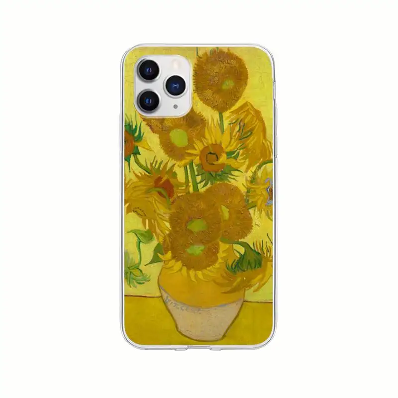 

Men Floral Plant Vincent Van Gogh Oil Paint Transparent Mobile Phone Case Clear Cover For Honor 8X 10i 20i 20 Lite