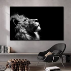 Постеры с африканскими животными и львом, Черно-Белая настенная Картина на холсте, картина маслом для гостиной, украшение для дома
