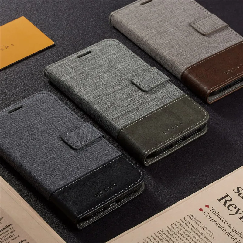 

Тканевый чехол-кошелек для Sony Xperia 1 II, двухцветный чехол-книжка с кармашком для карт, чехол-подставка для мобильного телефона