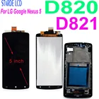 Оригинальный ЖК-дисплей для LG Google Nexus 5 D820 D821 ЖК-дисплей с сенсорным экраном и рамкой дигитайзер в сборе