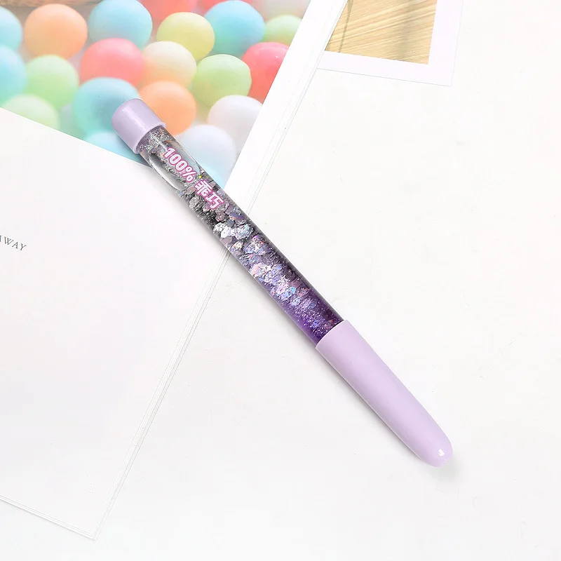 Новейший Кристалл дрейф песок блеск гелевая ручка Креативные красочные вспышки
