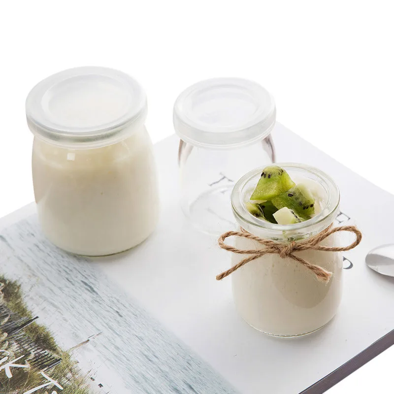 Стеклянные банки для варенья контейнер бутылка пудинга с крышкой конфеты йогурт