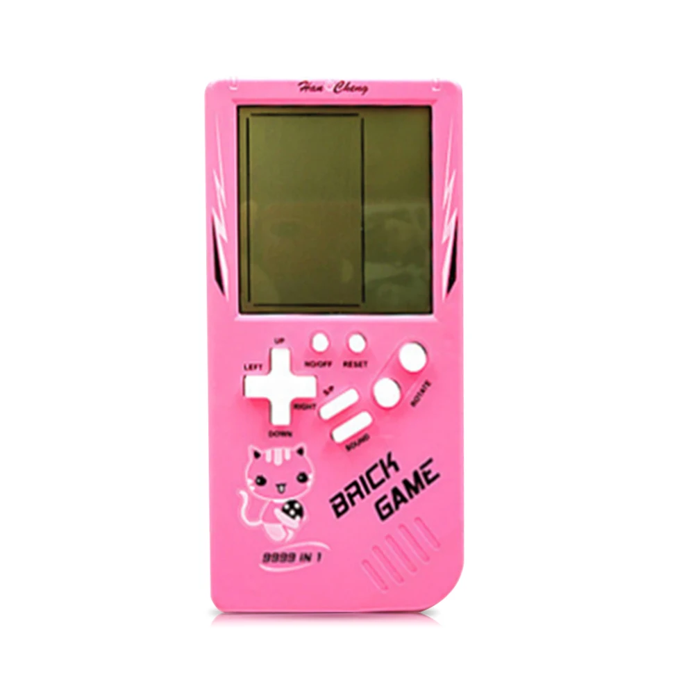 Pink New Детские электронные тетрис кирпичная игра портативная игровая машина lcd Обучающие игрушки портативная игровая консоль для детей и взрослых - Цвет: Pink New