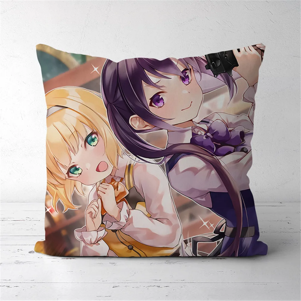 

Is The Order A Rabbit？ Rize Sharo Maya Megumi Anime Two Sided Pillow Cushion Case Cover 291