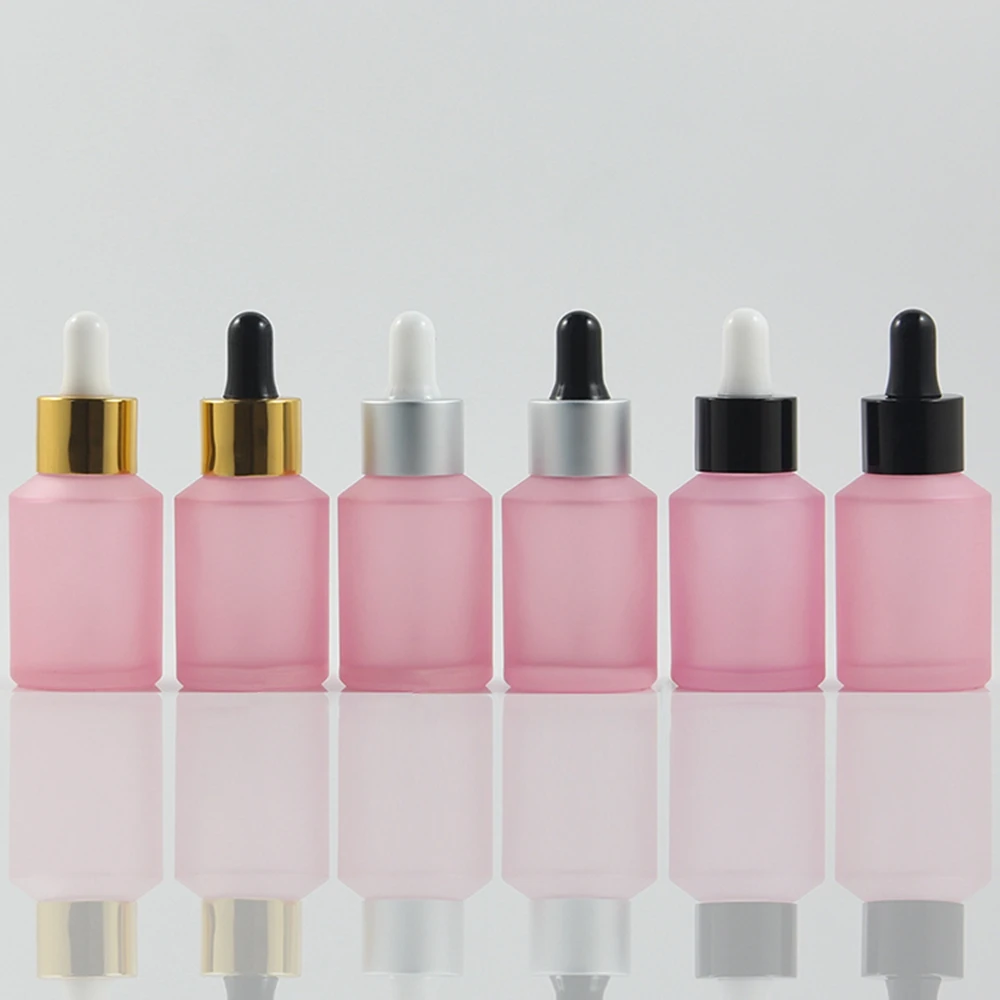 

Красивые розовые матовые Стекло эфирное масло капельницы пустые бутылки 30 мл