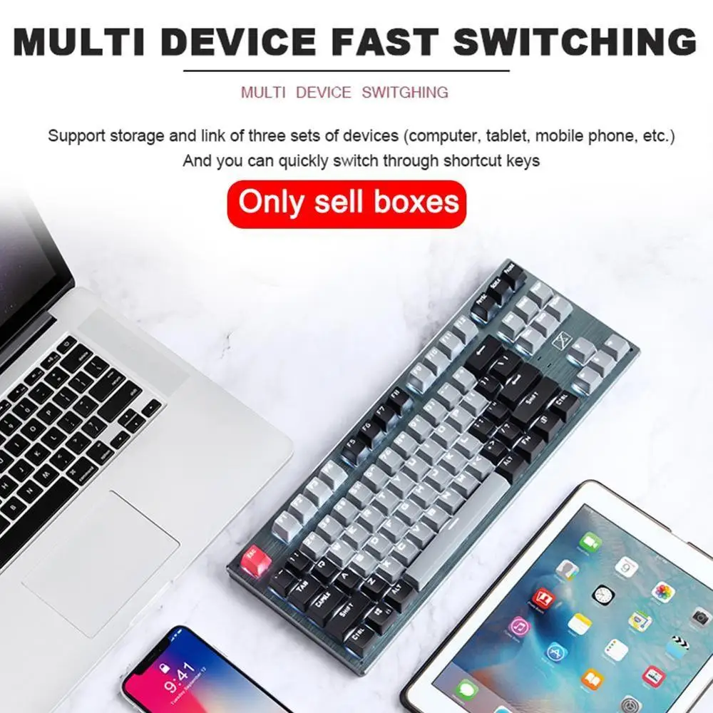 Модная механическая клавиатура с тремя режимами подключения Keycap Cherry PBT Dye Subtion