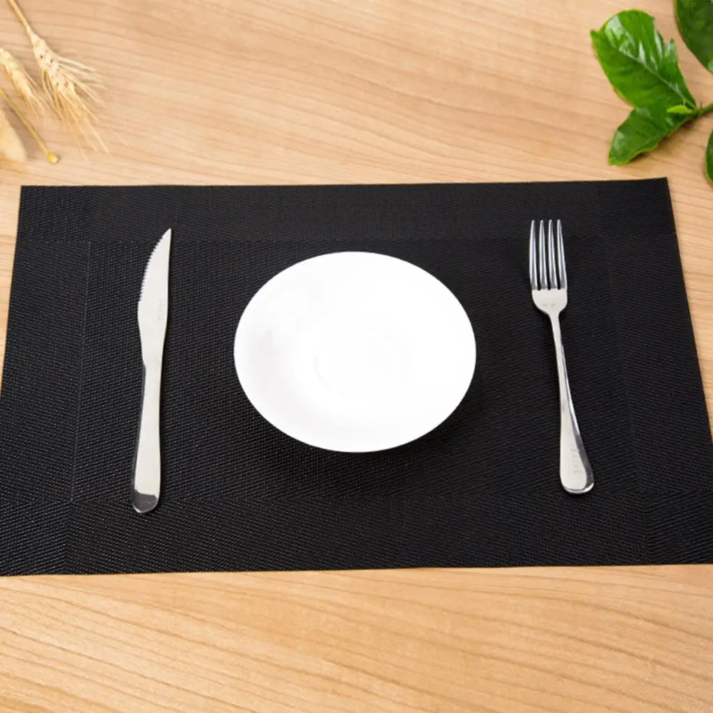 

New PVC Heat Insulation Pad Placemat Waterproof Oil-proof Multicolor Home Dining-table Kitchen Hotel Decoration Supplies 45x30cm