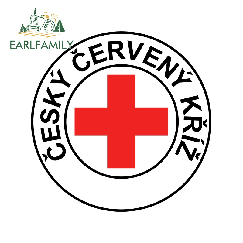 

EARLFAMILY 13 см для Красного Креста, виниловый материал, автомобильные наклейки, аксессуар для автофургона