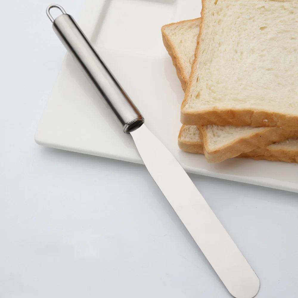 Stainless Steel Butter Cake Cream Knife Spatula 6/8/10 Inches Straight Handle / Curved For Smoother Icing Spreader | Дом и сад