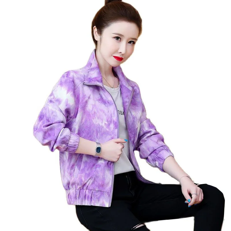 

Новинка весна-осень 2021, женская короткая куртка, модная свободная универсальная куртка, женский кардиган с воротником-стойкой, женские паль...