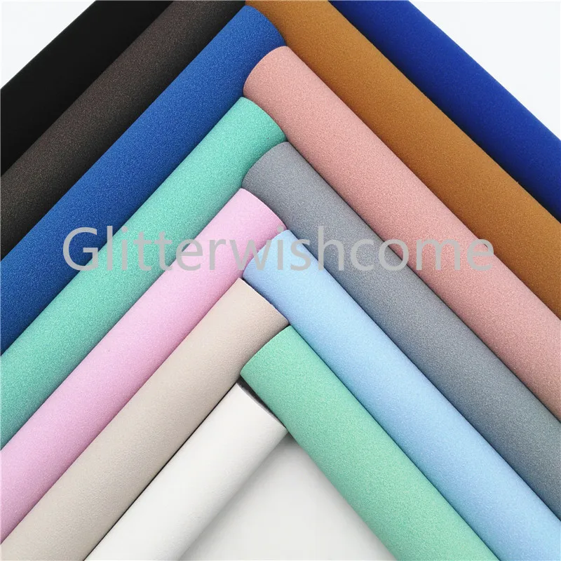 Блестящий виниловый чехол для бантов 21x29 см A4 замшевая ткань листы из