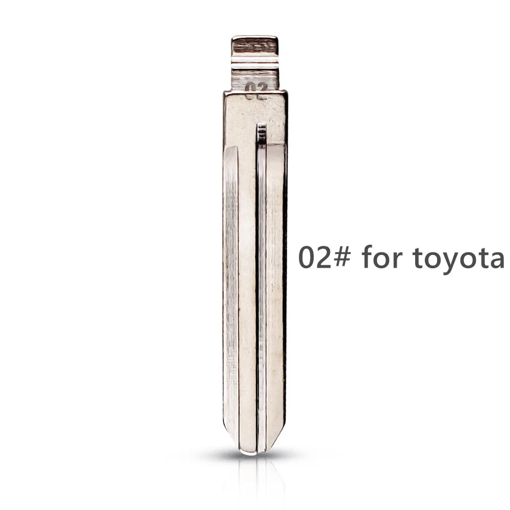 

#02 металлический необработанный ключ, лезвие ключа VVDI, откидной пульт дистанционного управления Lishi Toy43, лезвие ключа для Toyota Corolla Crown Camry ...