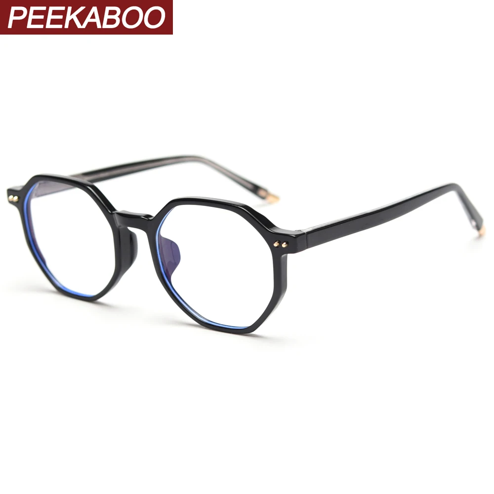 Многоугольные очки Peekaboo TR90 для женщин Ретро корейский стиль оправа оптических