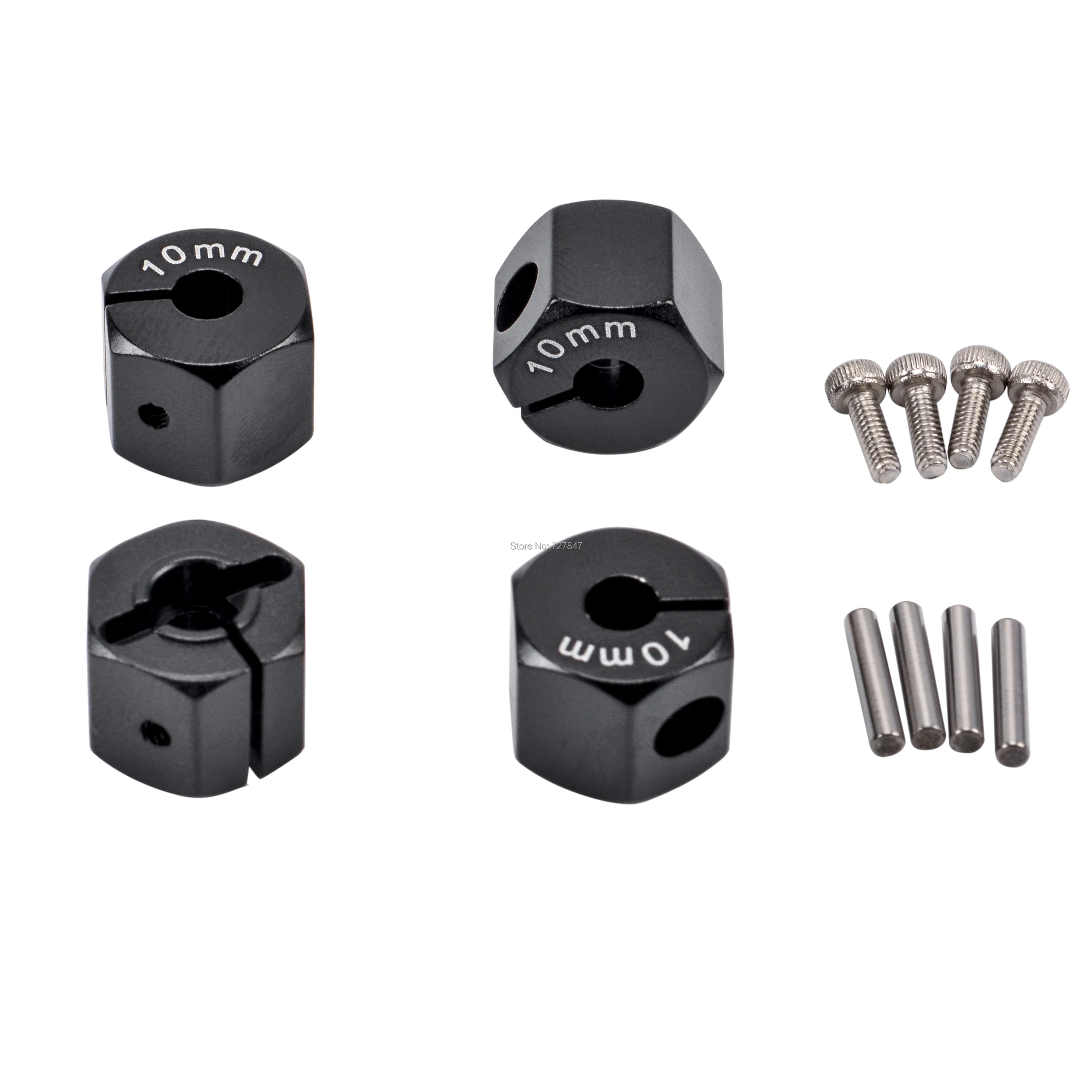 4pcs/lot 10mm Thickness Hex 12mm Aluminum Wheel Drive Adaptors and Pins Alloy Metal For 1:10 RC Car Wheels Rim | Игрушки и хобби