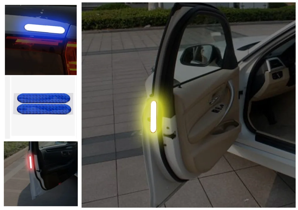 2 pieces / set of door stickers reflective belt signs warning security for Kia Multi-S Amanti Opirus eco Pro-cee-d KOUP | Автомобили и